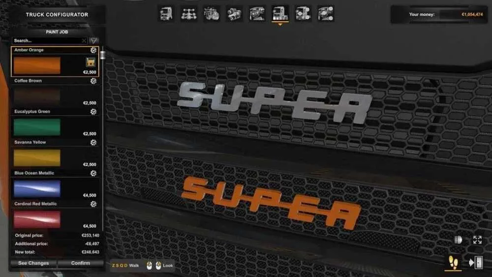 دانلود مود Super Interior LED Logo برای یورو تراک 2 ورژن 1.57