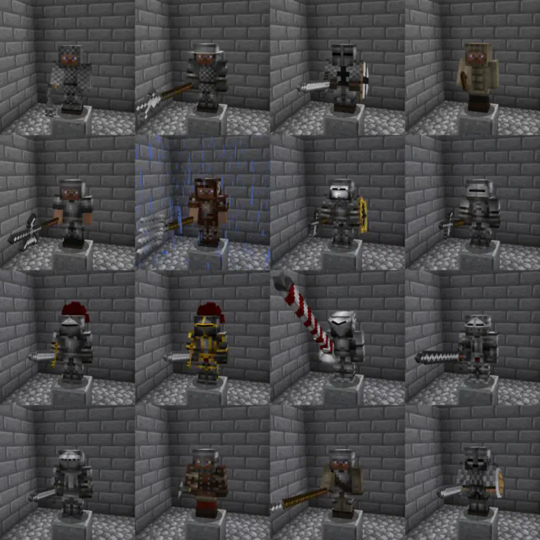 مود Epic Knights: Shields Armor and Weapons برای ماینکرفت 1.21.1