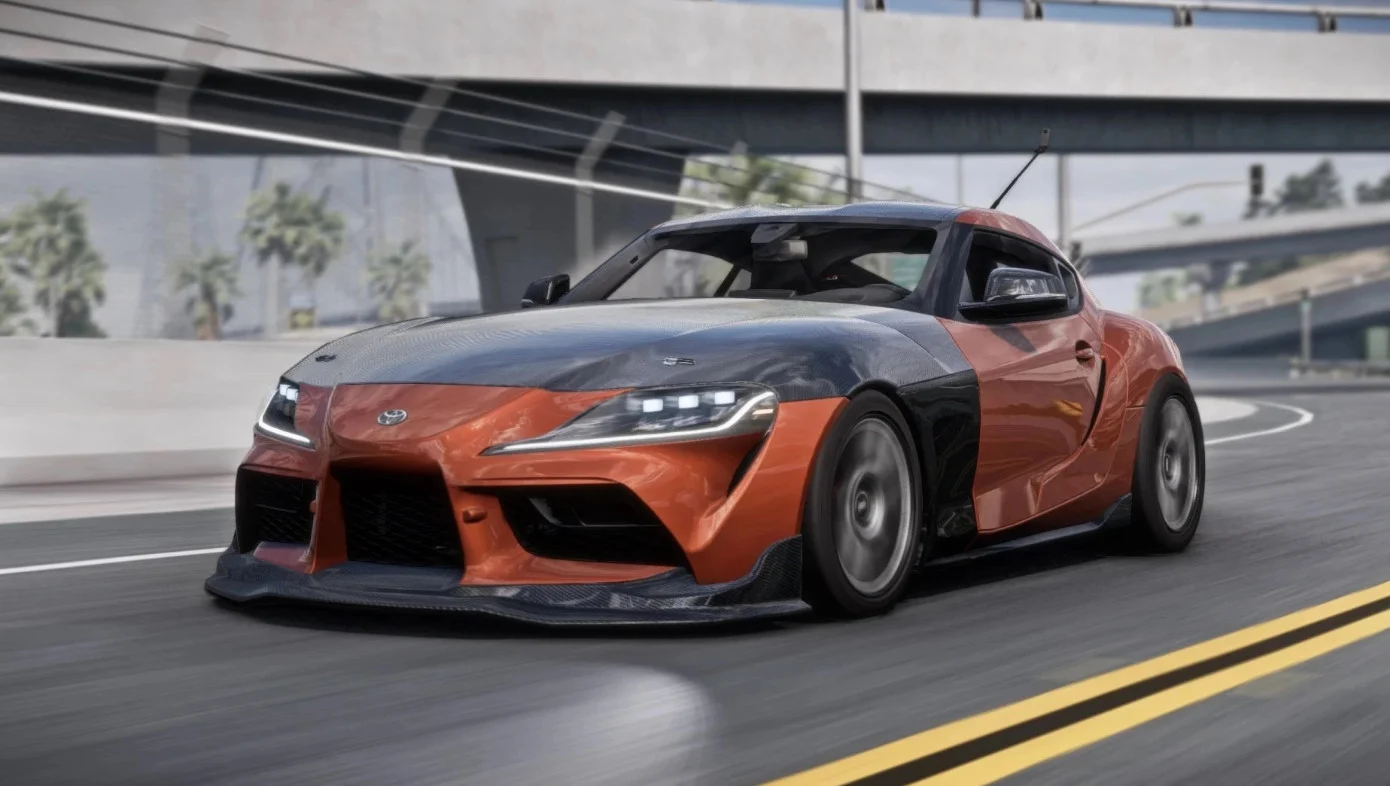 مود Toyota Supra A90 بازی BeamNG.Drive ورژن 0.37