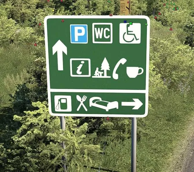 دانلود مود Additional signage برای یورو تراک 2 ورژن 1.57