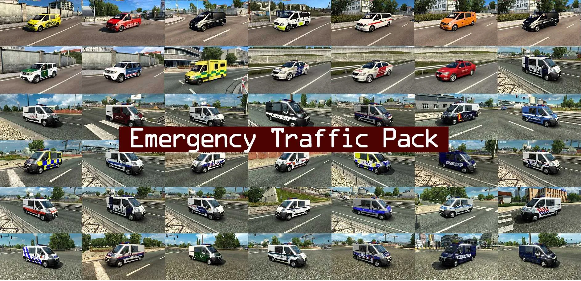 دانلود مود Emergency Traffic Pack برای یورو تراک 2 ورژن 1.57