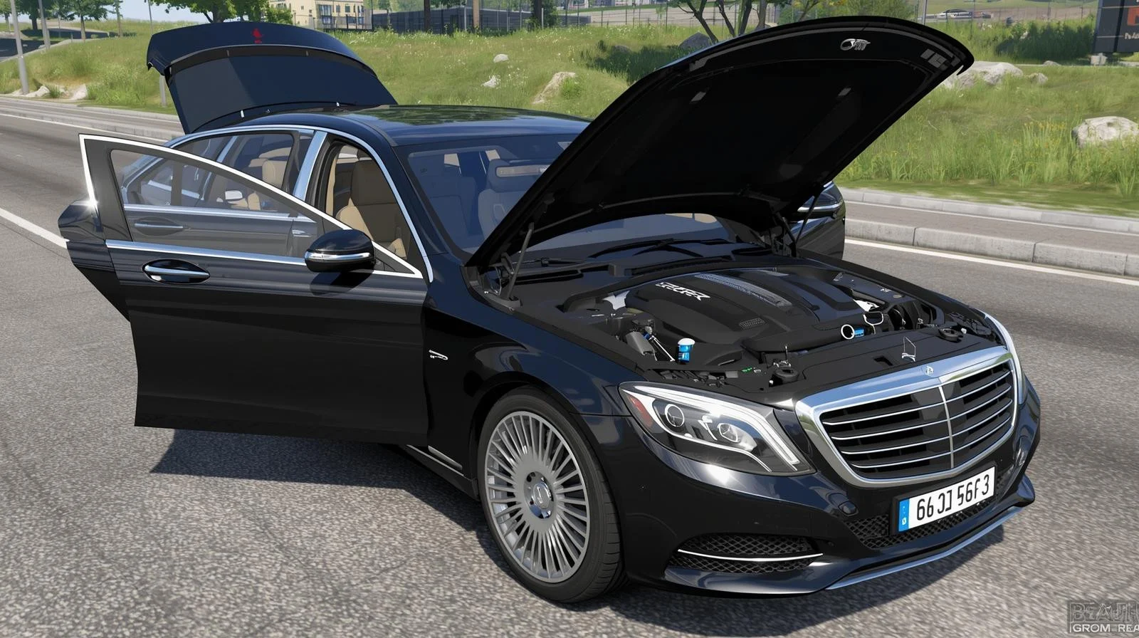دانلود مود Mercedes-Benz S-Class بازی BeamNG.Drive ورژن 0.38