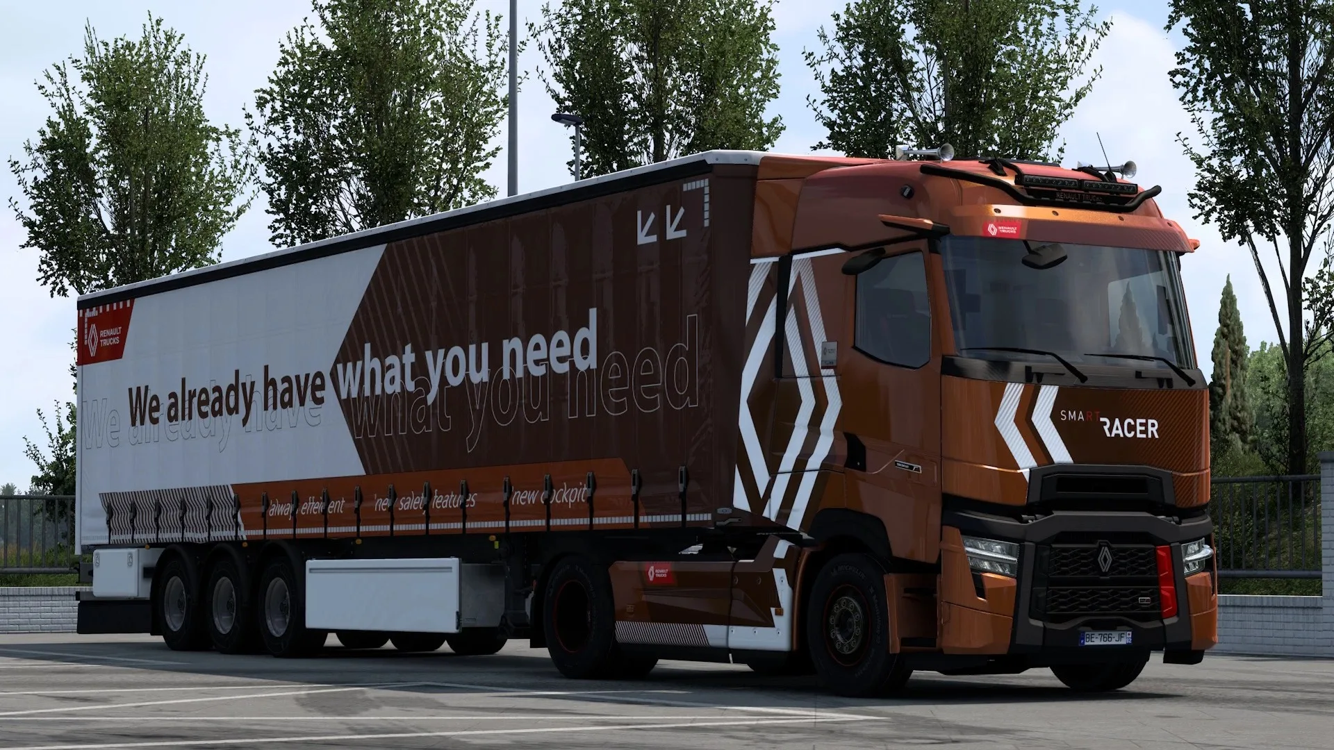 دانلود مود Renault Smart Racer Trailer برای یورو تراک 2 ورژن 1.57