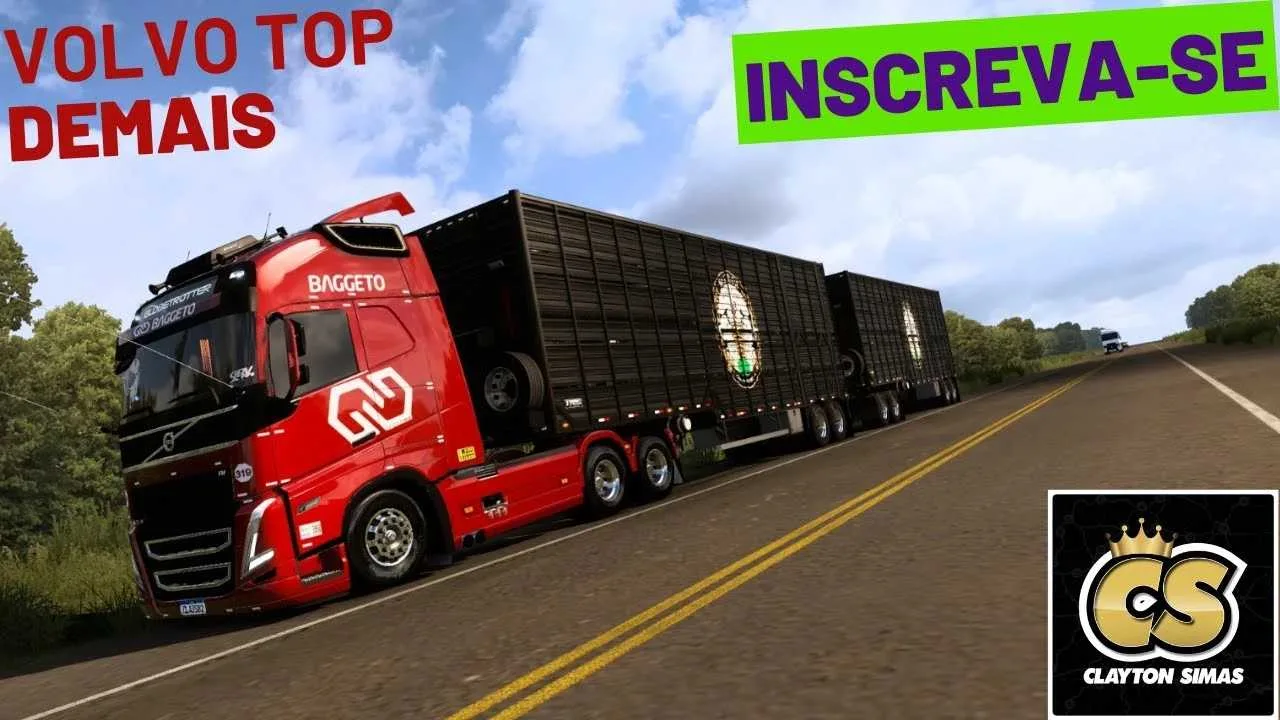 دانلود مود Volvo FH 2022 9 chassis برای یورو تراک 2 ورژن 1.57