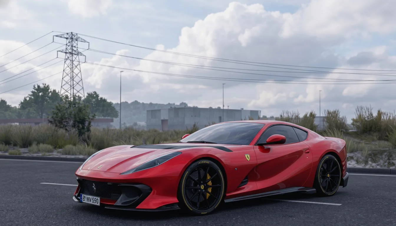 دانلود مود Ferrari 812 Competizione 2022   برای یورو تراک 2 ورژن 1.60