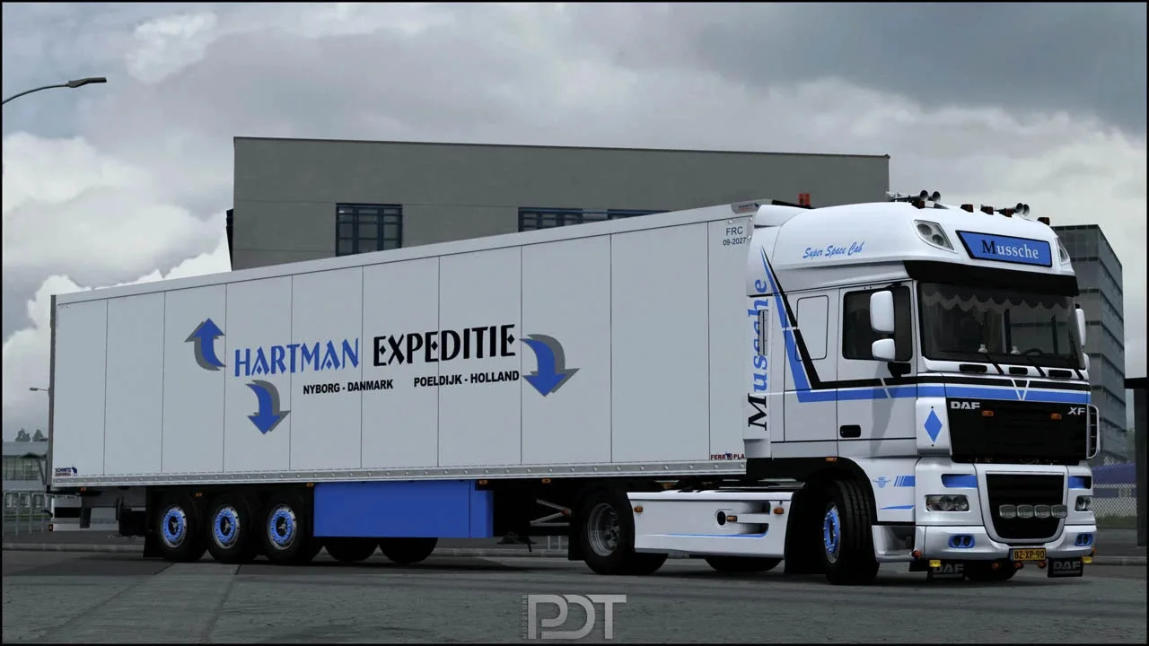 دانلود مود DAF XF 105 Mussche Transport  برای یورو تراک 2 ورژن 1.60
