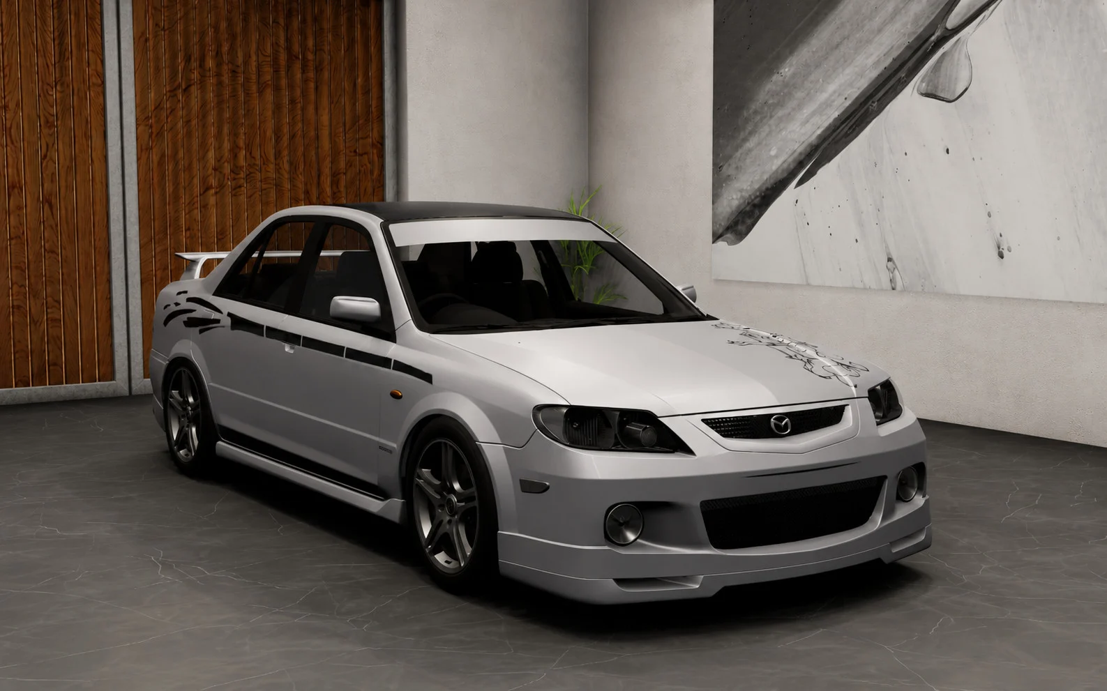 دانلود مود Mazda Familia Mazdaspeed بازی BeamNG.Drive ورژن 0.38
