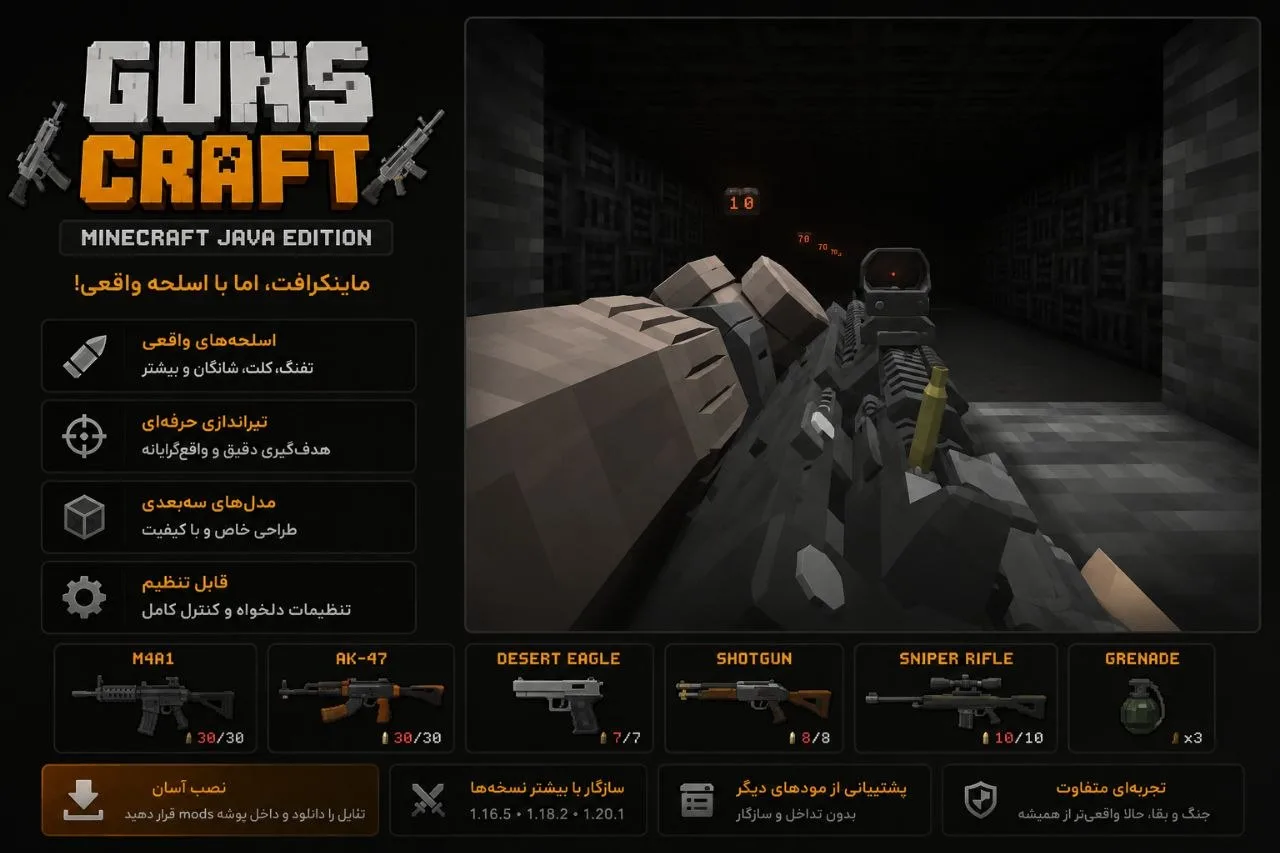 دانلود مود GCR برای Minecraft Java 1.21.1؛ تجربهای متفاوت با محتوای جدید 1 دانلود مود GCR برای Minecraft Java 1.21.1؛ تجربهای متفاوت با محتوای جدید