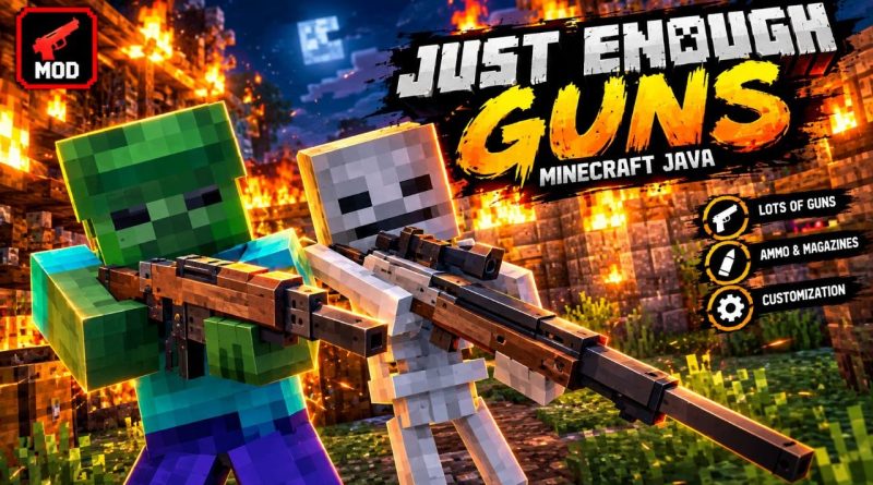 دانلود مود Just Enough Guns برای ماینکرافت جاوا 1.20.1؛ محتوایی با تهجیزات نطامی
