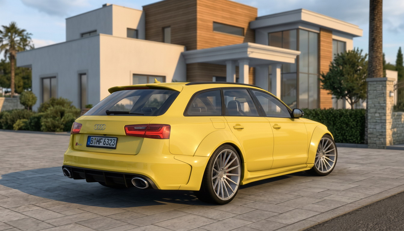 دانلود مود Audi RS6 C7 Avant 2016 برای یورو تراک 2 نسخه 1.61؛ استیشن اسپرت آئودی در جاده‌های اروپا