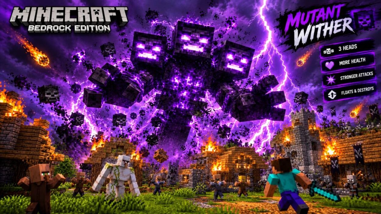 دانلود مود Mutant Wither برای ماینکرافت بدراک 26.30؛ نسخه قدرتمندتر ویتر