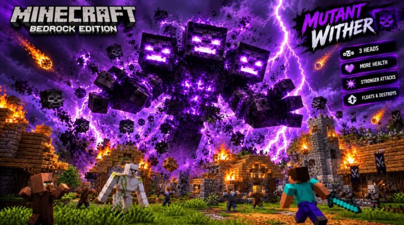 دانلود مود Mutant Wither برای ماینکرافت بدراک 26.30؛ نسخه قدرتمندتر ویتر
